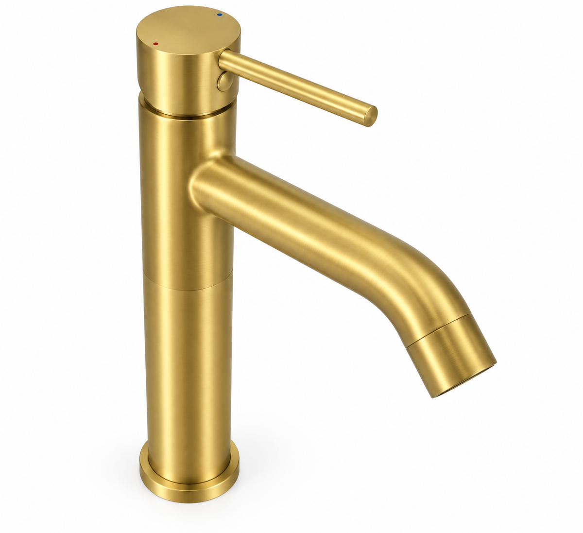 Mitigeur lavabo haut Noma XL doré – vue du dessus