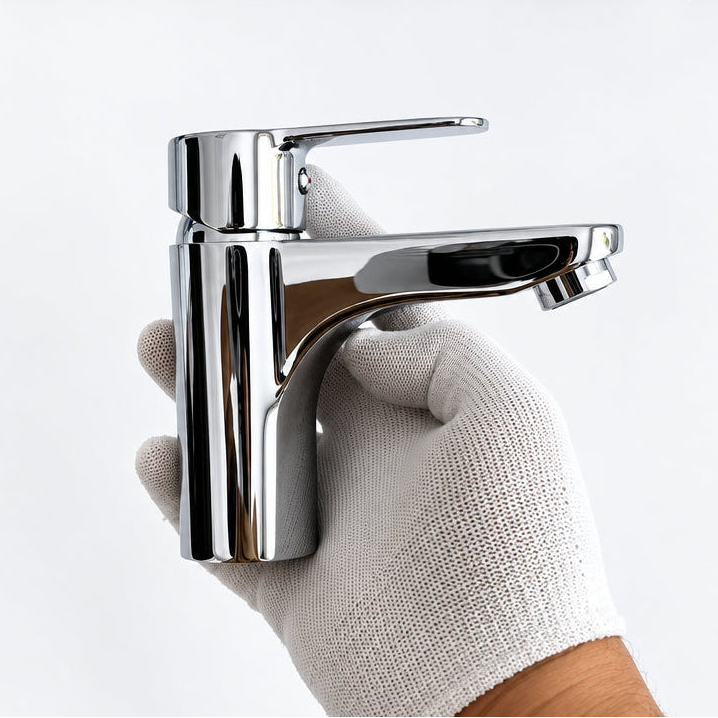 Vue réelle du mitigeur lavabo Paffoni BLU075 chromé