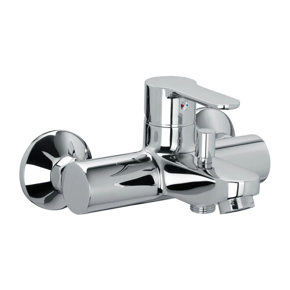 Mitigeur baignoire douche Paffoni BLU022 chromé sur fond blanc