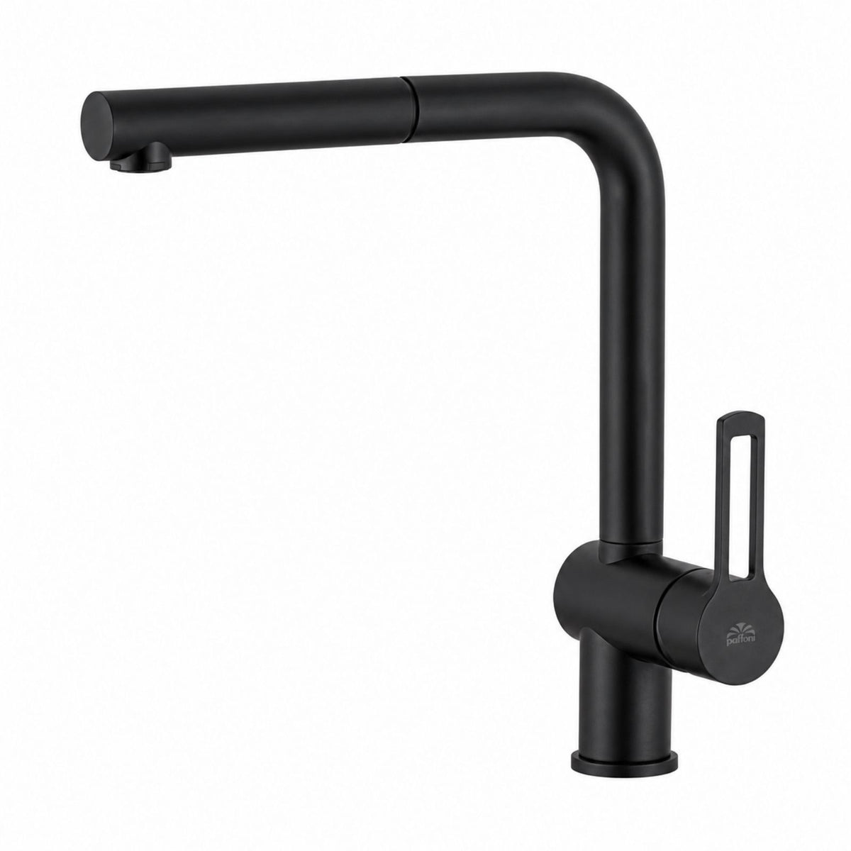 Mitigeur cuisine Paffoni RIN185 noir mat avec douchette extractible