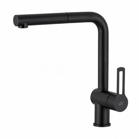 Mitigeur cuisine Paffoni RIN185 noir mat avec douchette extractible