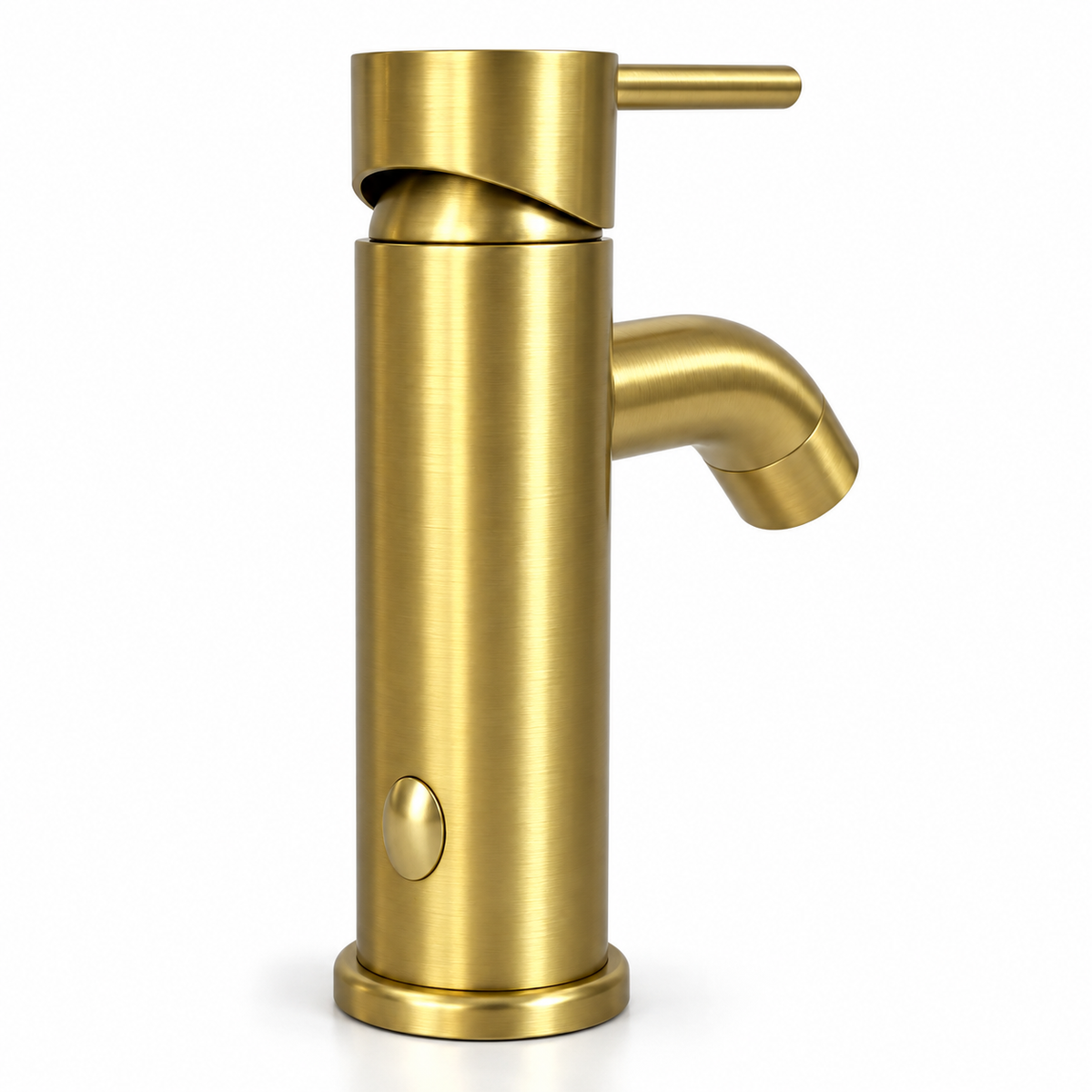 Mitigeur lavabo design Noma doré - vue arrière
