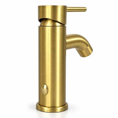 Mitigeur lavabo design Noma doré - vue arrière