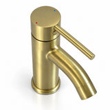 Mitigeur lavabo design Noma doré - vue du dessus