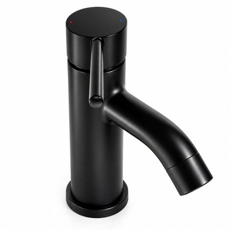 Mitigeur lavabo design Noma noir - vue du dessus