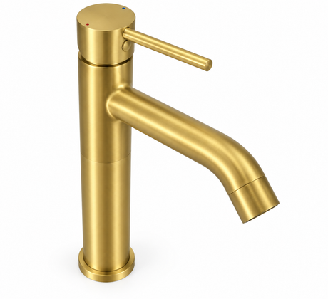 Mitigeur lavabo haut Noma XL doré – vue du dessus