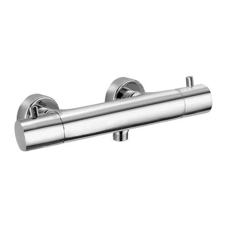 Mitigeur thermostatique de douche Paffoni Light LIQ168 chromé sur fond blanc